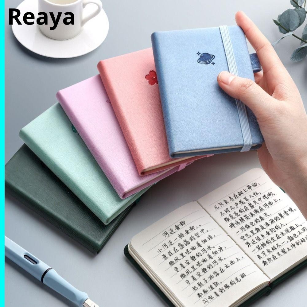 REAYA Pocket Notepad, A7 Portable Agenda Organizer, Notepad เครื่องเขียนประณีต Journal