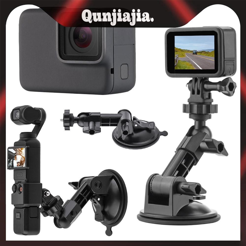 กล้อง Action Car Mount Adapter Car Mount Glass Suntion Cup Camera Holder สําหรับ DJI Osmo Pocket 3 อ