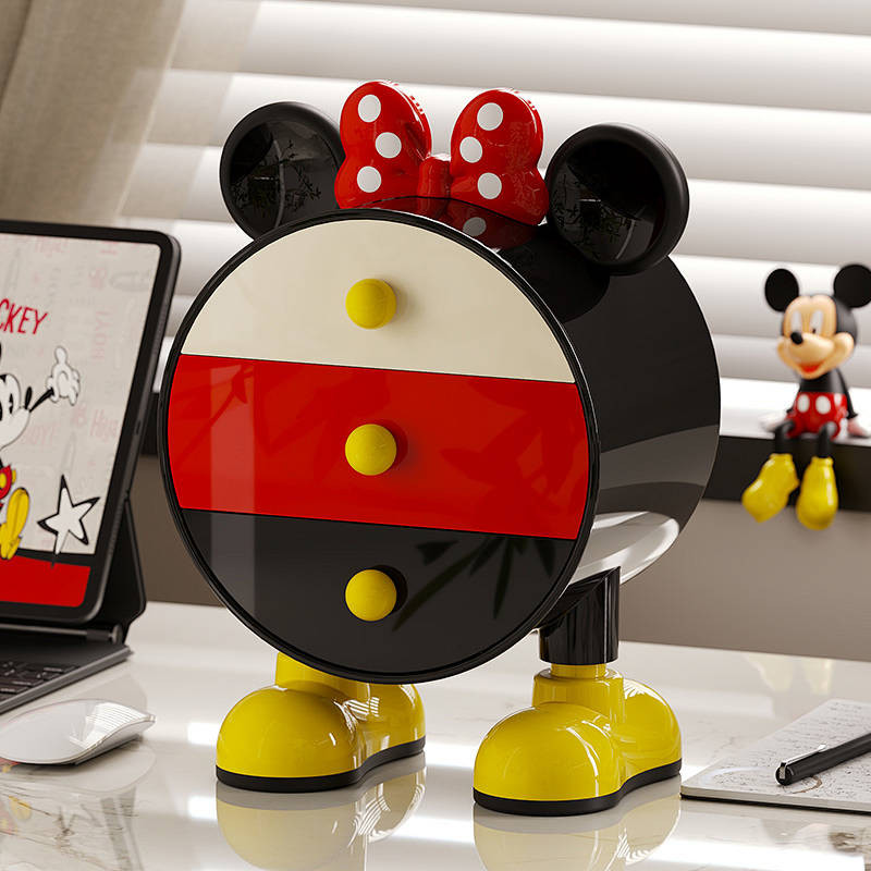 Mickey Desktop Storage Box Dresser Lipstick Cosmetics Drawer Finishing Box Office Stationery Box Sun