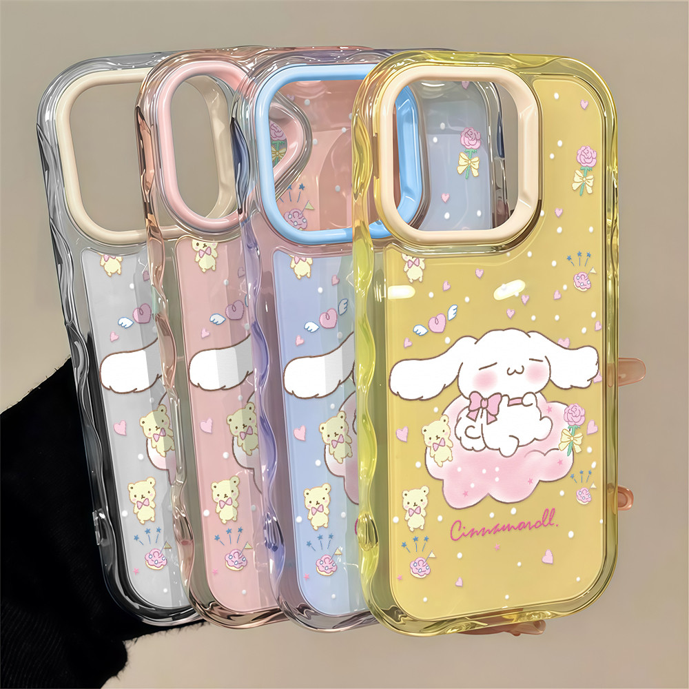 พร้อมส่ง เคสโทรศัพท์12 ลูกหมาสวยงาม เคสใสอะคริลิคสีสัน ระลอกเยลลี่ For IPhone11 12 13Pro ProMAX 14 15PLUS 16E กันกระแทก