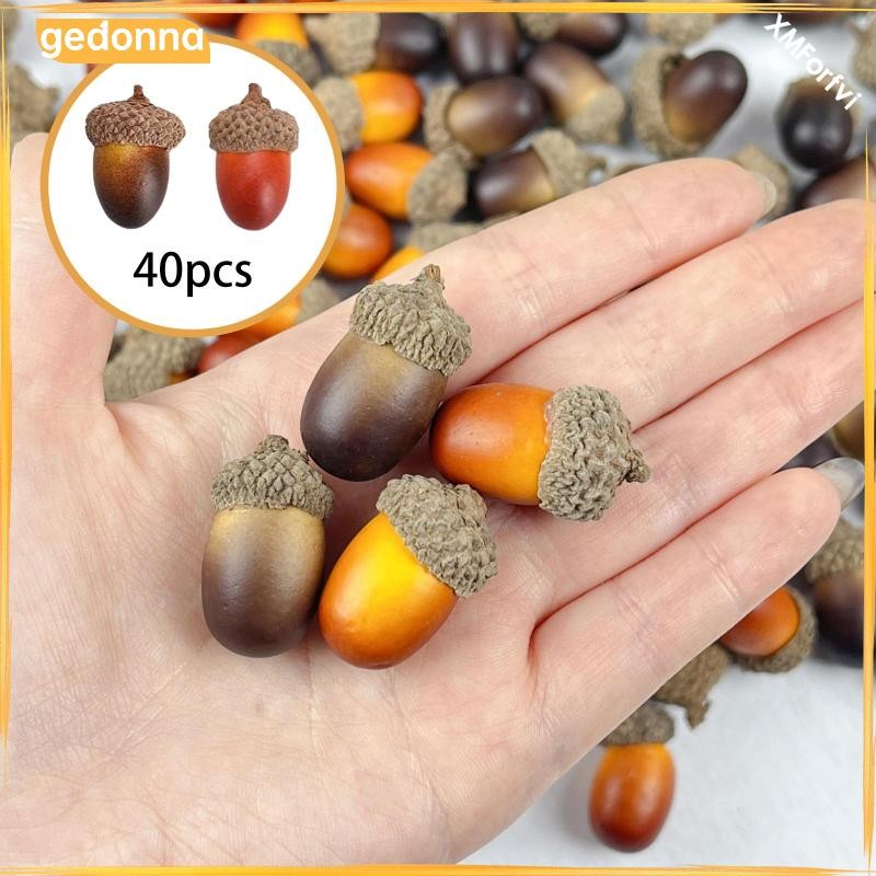 [gedonna] 40x เทียม Acorns ตกแต่งมินินัทตี้สําหรับห้องครัวคริสต์มาสฮาโลวีน