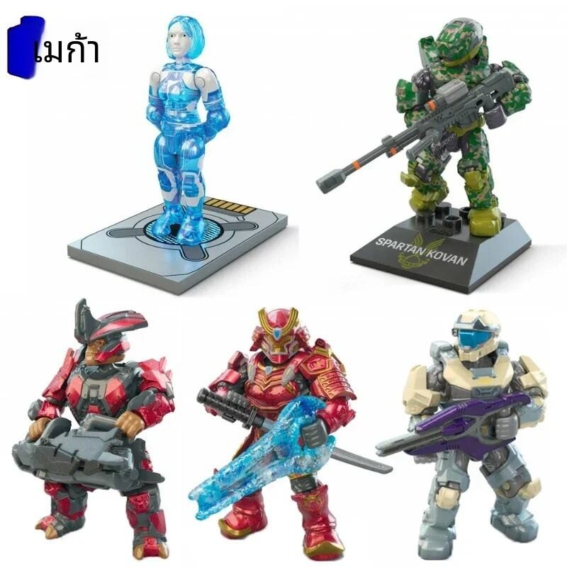 Original Mega Halos Construx Infinites Heroes Series 17 Spartan Yoroi Kovan Agryna Action Figure ของ