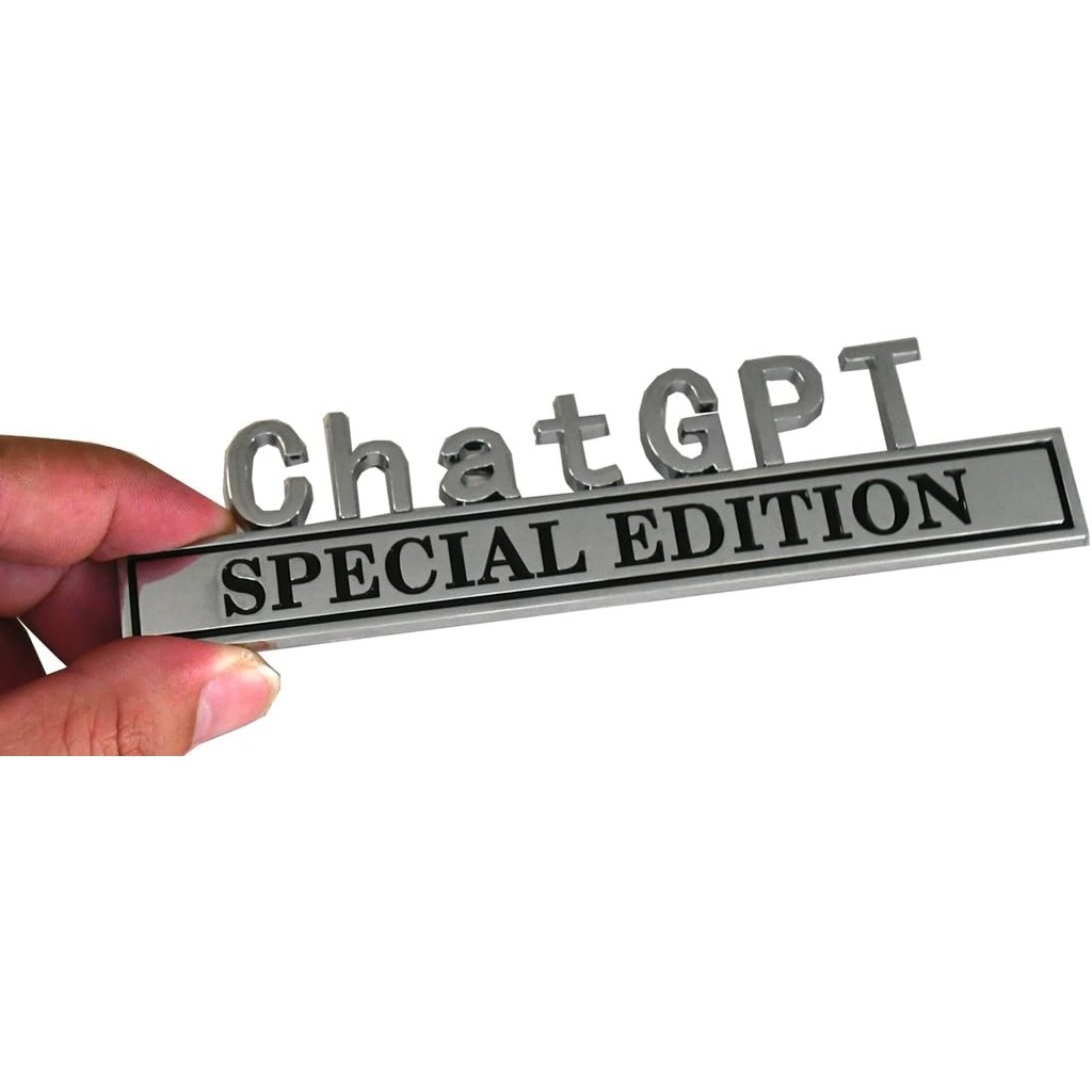 Chat GPT Special Edition Emblem Chat GPT Badge 3D Sticker Decal Replacement for Cars, Trucks, Motorc