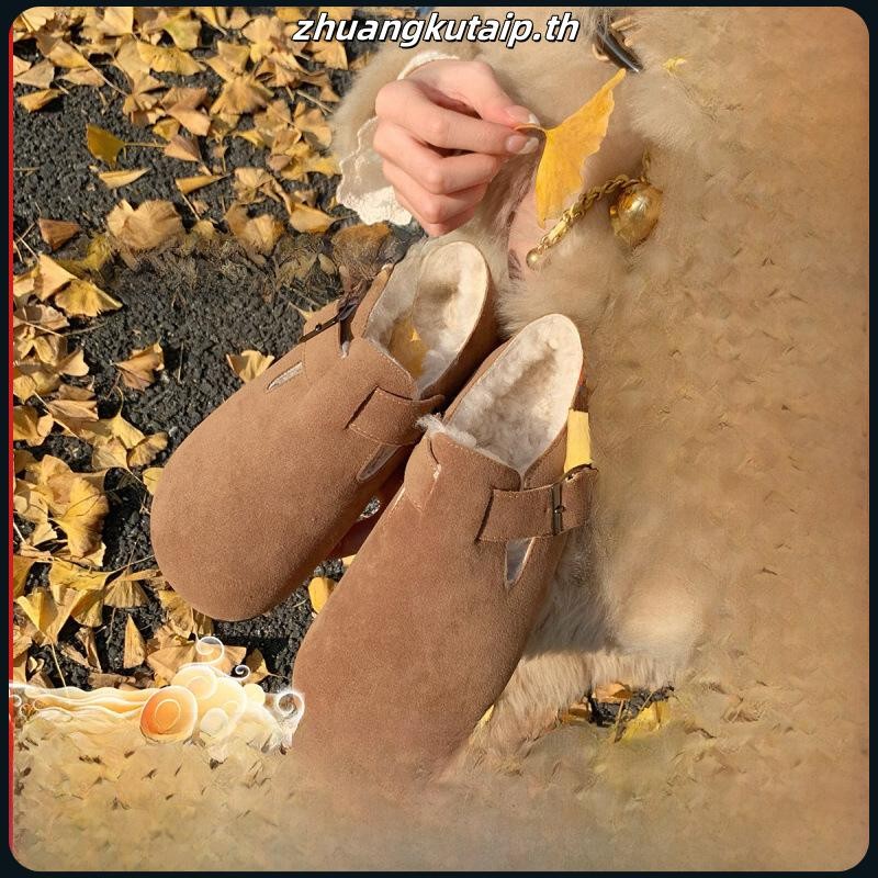 Birkenstock Arizona Leather Sandals รองเท้าแตะผู้ชายและผู้หญิงหนังแท้รองเท้าขี้เกียจ ahua