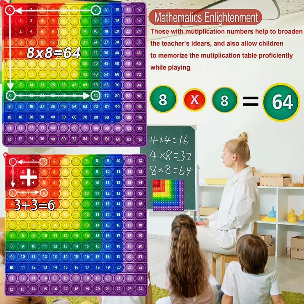 Multiplication Push Bubble Number Game Fidget Math Games Times Table Teaching