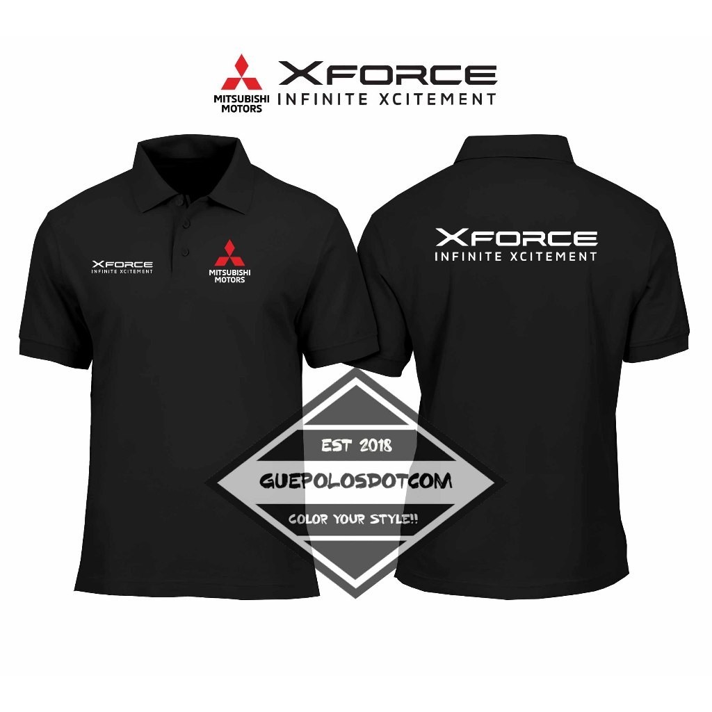 🔥💞 Mitsubhisi MOTORS XFORCE INFINITE XCITEMENT COLLAR POLOSHIRT - MITSUBHSI MOTORS XFORCE INFINITE X
