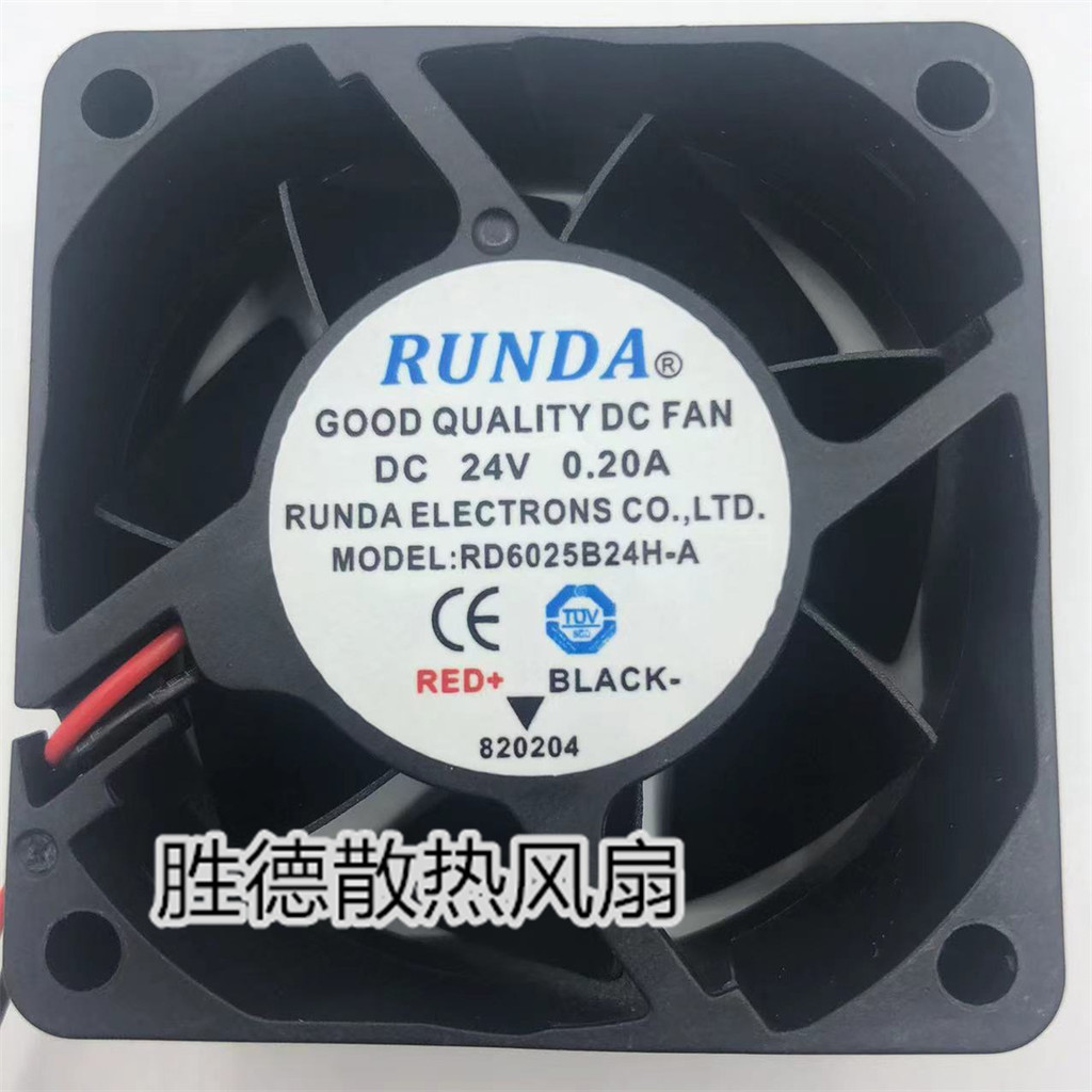 R RUNDA ยี่ห้อใหม่ RD6025B24H-A 24V 0.20 A 60 * 25 มม. 6 ซม.อินเวอร์เตอร์พัดลมระบายความร้อน