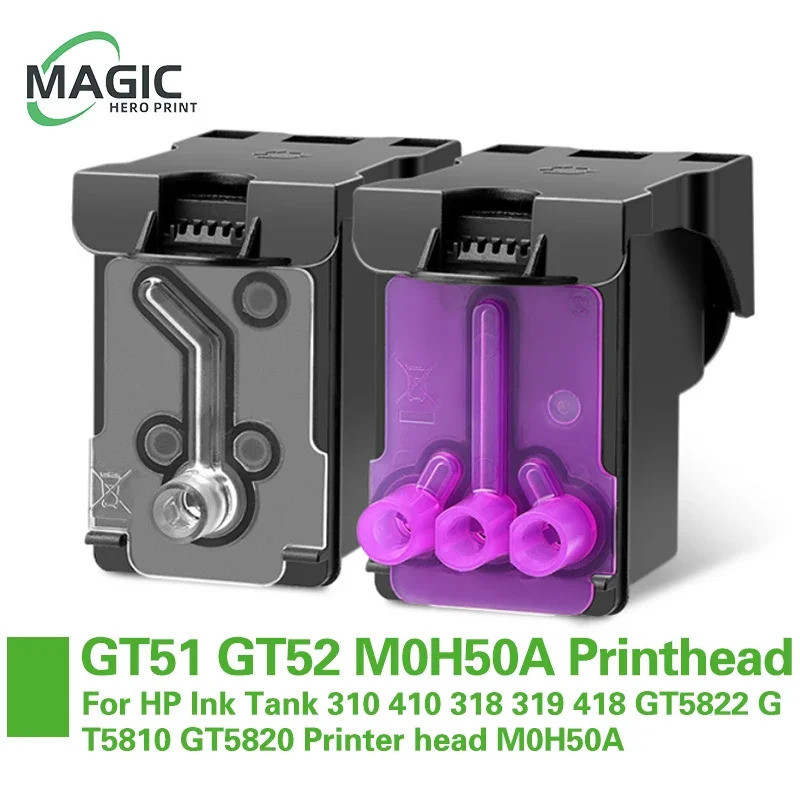 ใหม่หัวพิมพ์ GT51 GT52 M0H50A M0H51A Printhead สําหรับ HP Ink Tank 310 410 318 319 418 GT5822 GT5810