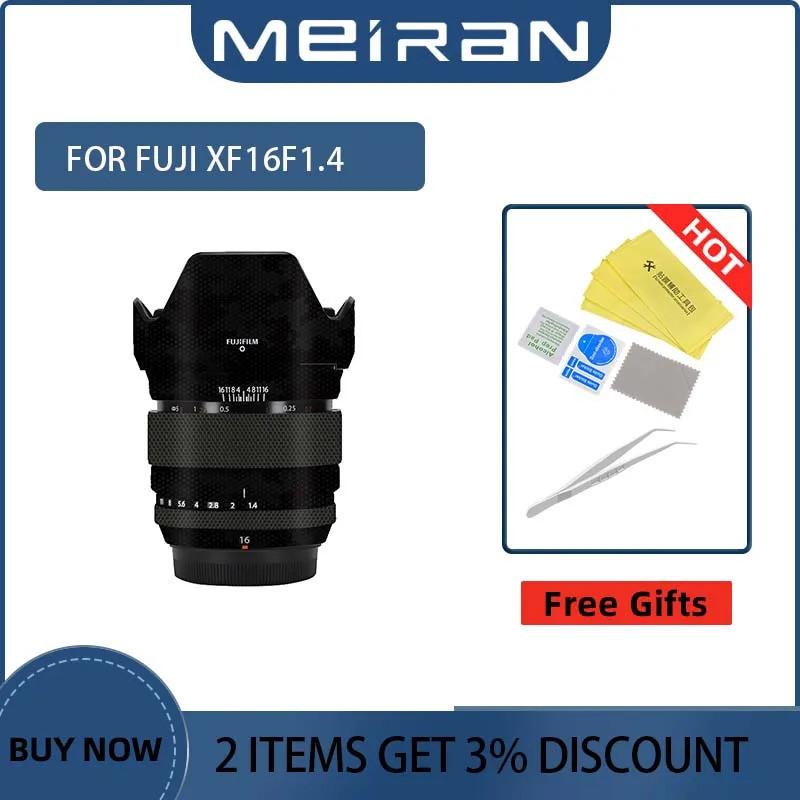 ป้องกัน Coat Wrap ฟิล์มสําหรับ Fujifilm XF16mm F1.4 16F1.4 เลนส์กล้องป้องกัน Decal Skin16F/1.4 Anti-