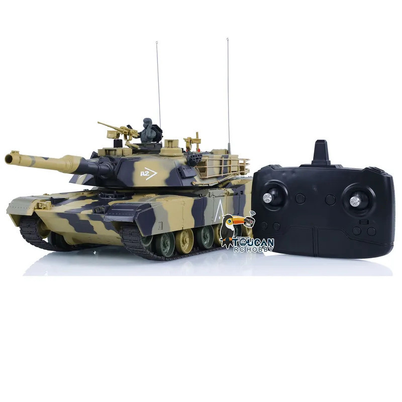 2.4G Heng ยาว 1/24 RC ถังพลาสติก Abrams M1A2 3816-2 รีโมทคอนโทรล Battle รุ่นอินฟราเรด Combating ระบบ