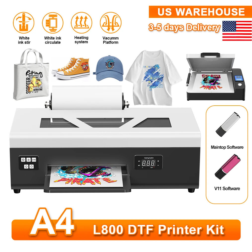 A4 Dtf เครื่องพิมพ์ A4 L805 Dtf เครื่องพิมพ์ Impresora เครื่องพิมพ์ฟิล์มโดยตรงสําหรับกางเกงยีนส์กระเ