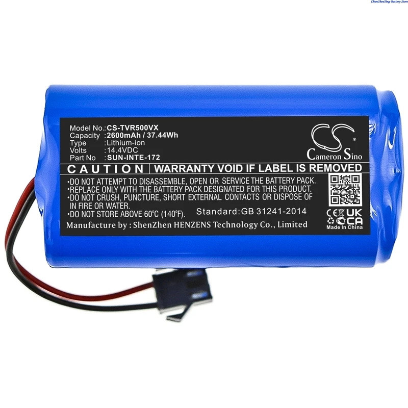 CS 14.4V 2600mA แบตเตอรี่ SUN-INTE-273 SUN-INTE-172 สําหรับ Tesvor X500 V300 X500 Pro X580 X583 X586