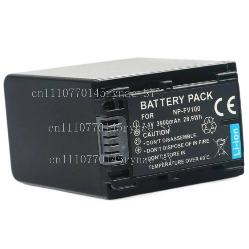 3900mAh แบตเตอรี่ Li-ion ความจุสูงและเครื่องชาร์จสําหรับ Sony NP-FV100 ใช้งานร่วมกับ FDR-AX700 AX60 
