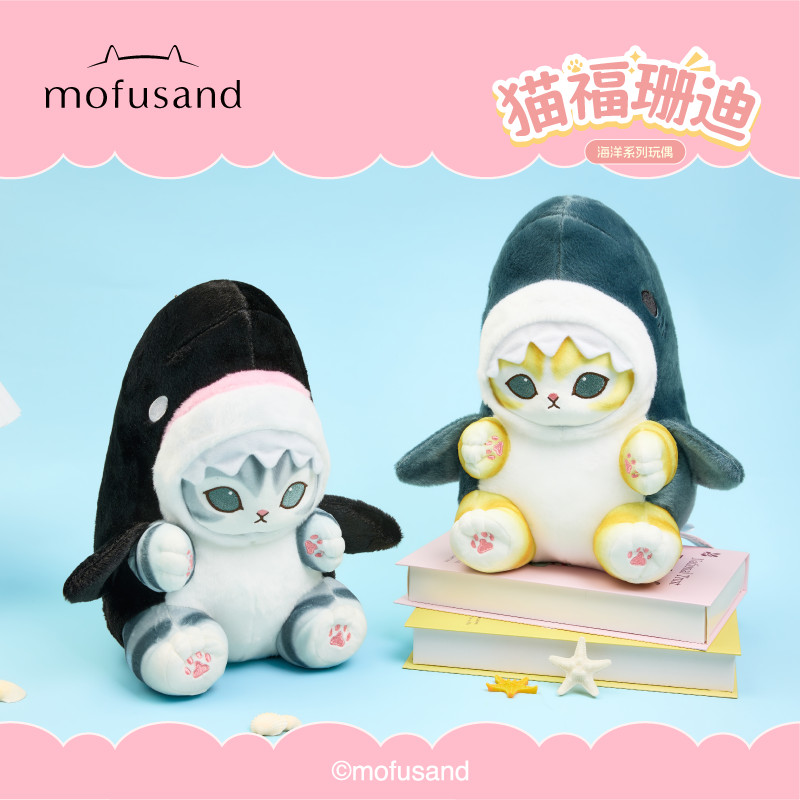 Mofusand mofusand ocean series shark killer whale cat ตุ๊กตาตุ๊กตา