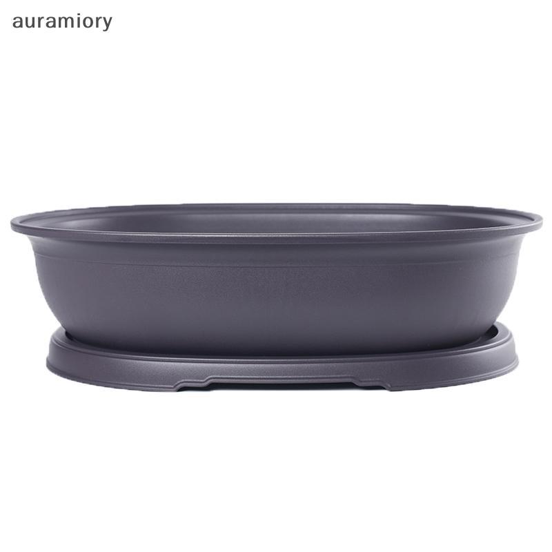 Auramiory] กระถางดอกไม้พลาสติกเลียนแบบดินสีม่วง s กระถางสวนภูมิทัศน์บอนไซหม้อถาดสี่เหลี่ยมชาวไร่ใหม่