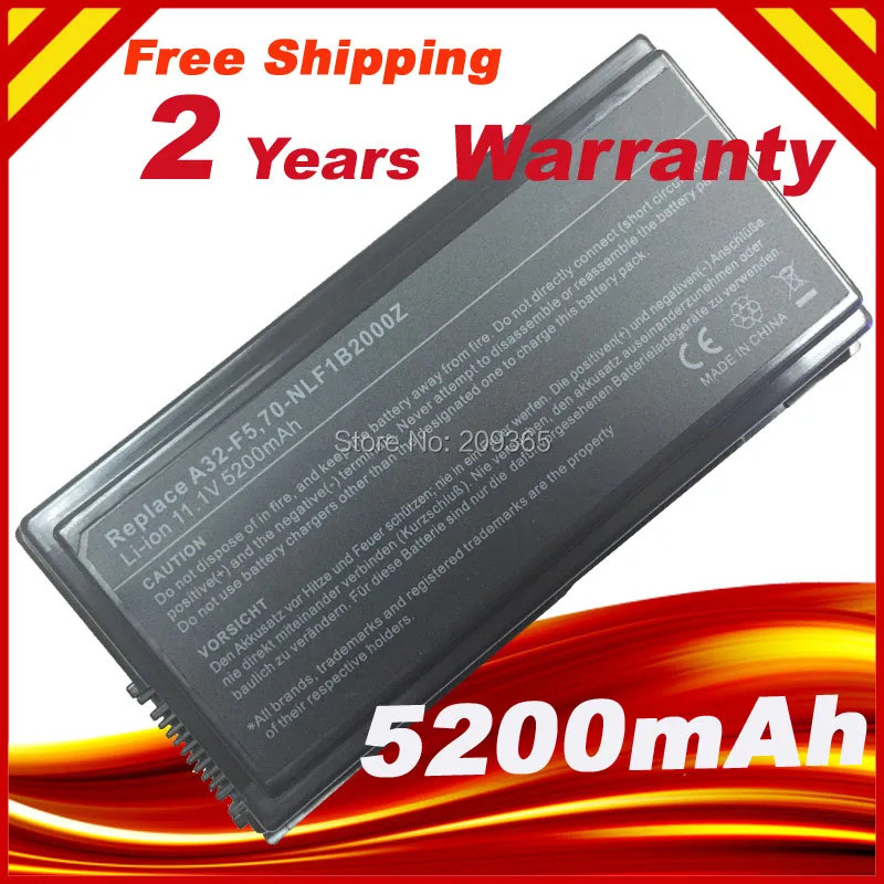 SeagullStar แบตเตอรี่แล็ปท็อปสําหรับ Asus F5RL F5Ri F5SL F5Sr F5V F5 X50GL X50RL X50V X59SL X59Sr A3