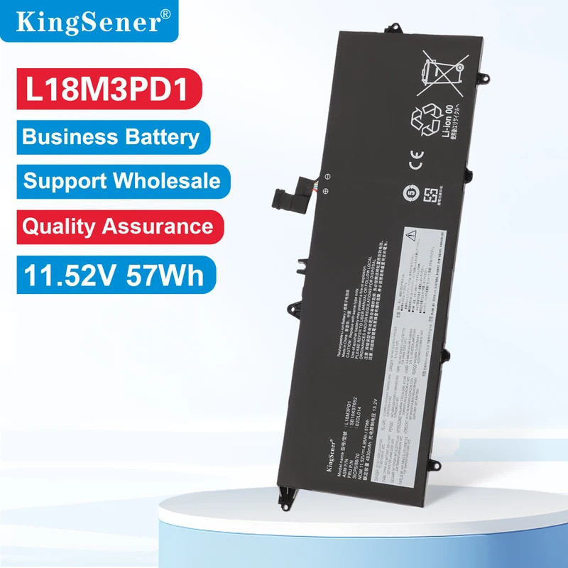 KingSener L18M3PD1 L18C3PD2 แบตเตอรี่สําหรับ Lenovo ThinkPad T14S T490S T495S Series L18C3PD1 L18L3P