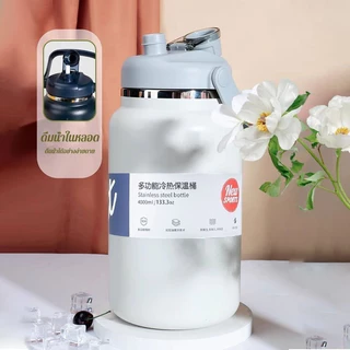 ⚡🔥กระติกน้ำยักต์ ขวดน้ำเก็บอุณหภูมิ 4L/4000ml กระติกน้ำเก็บอุณหภูมิ กระติกน้ำเก็บความเย็น เก็บความเย็นได้น LEKE Bottl