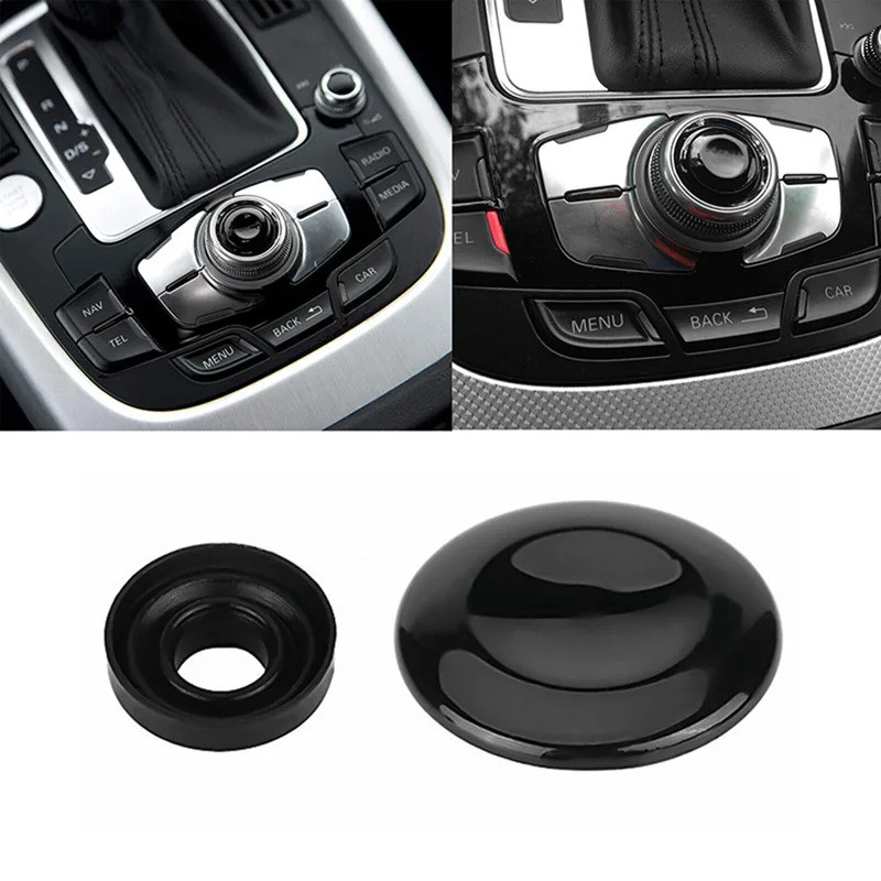 สําหรับ Audi A4 S4 A5 Q5 A6 S6 รถเคลือบเงาสีดํา MMI ลูกบิดปุ่มสวิทช์คอนโซลกลางชุดซ่อม 8K0998068 8K0 