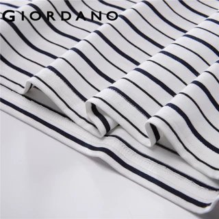 GIORDANO (Online Exclusive) เสื้อยืดผู้ชาย Men's Striped Henley Neck Tee 13026223
