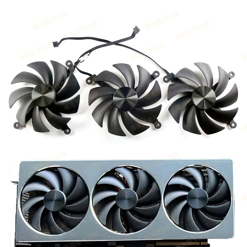 Lenovo GeForce RTX 4080 4090 กราฟิกการ์ดพัดลมระบายความร้อน Original Double Ball อุณหภูมิควบคุม Mute
