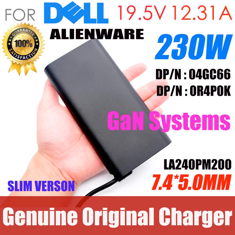Original 19.5V 12.31A 240W GAN charger อะแดปเตอร์ Ac สําหรับ DELL Alienware M15x M17x R3 X15 X17 51m