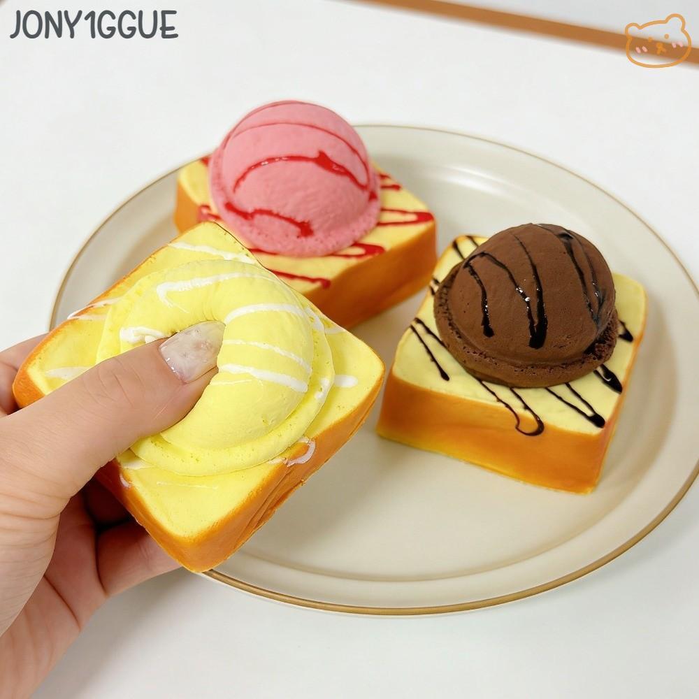 JONY1GGUE Anti-stress Squeeze, ขนมปังนุ่มไอศกรีมของเล่นบีบ, ของขวัญช้า Rebound จําลองแบบพกพาความเครียดบรรเทาของเล่น