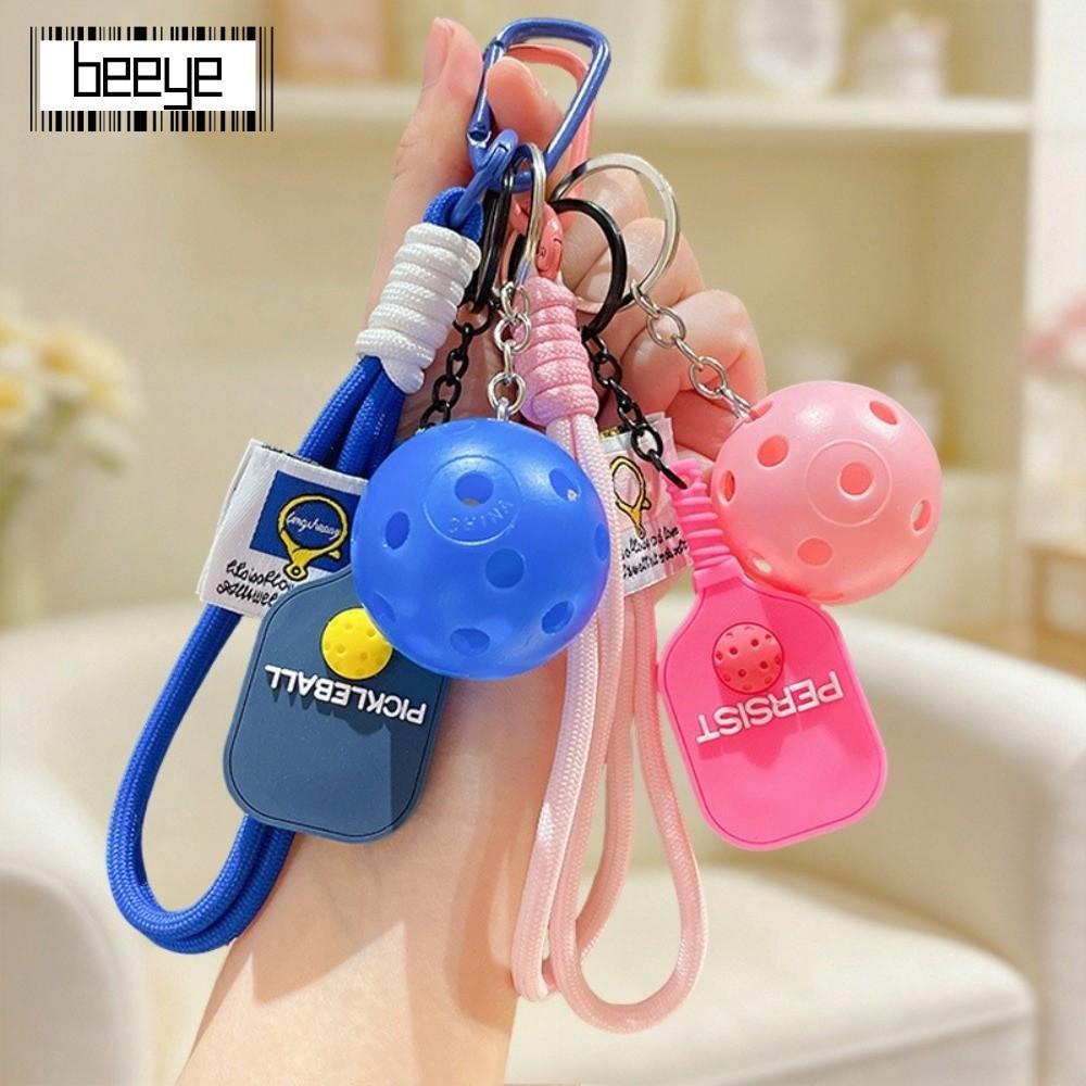 จี้ชุดฟิตเนส BEEYE พร้อมหัวเข็มขัด Dopamine Pickleball Paddle Set พวงกุญแจ, เสน่ห์กระเป๋าพวงกุญแจ Pickleball ที่ถอดออกได้สร้างสรรค์