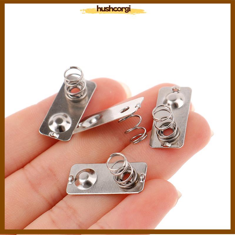 [hushcorgi] 10 ชิ้น/ 21x9 มม. เปลี่ยนแบตเตอรี่โลหะสปริงแผ่นสัมผัสเงินสล็อตใหม่สต็อก