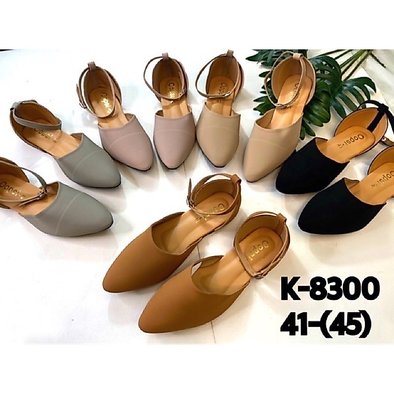 พร้อมส่ง รองเท้ารัดข้อ ส้นแบนไซส์ใหญ่ 41-45 (ไม่มีส้น)