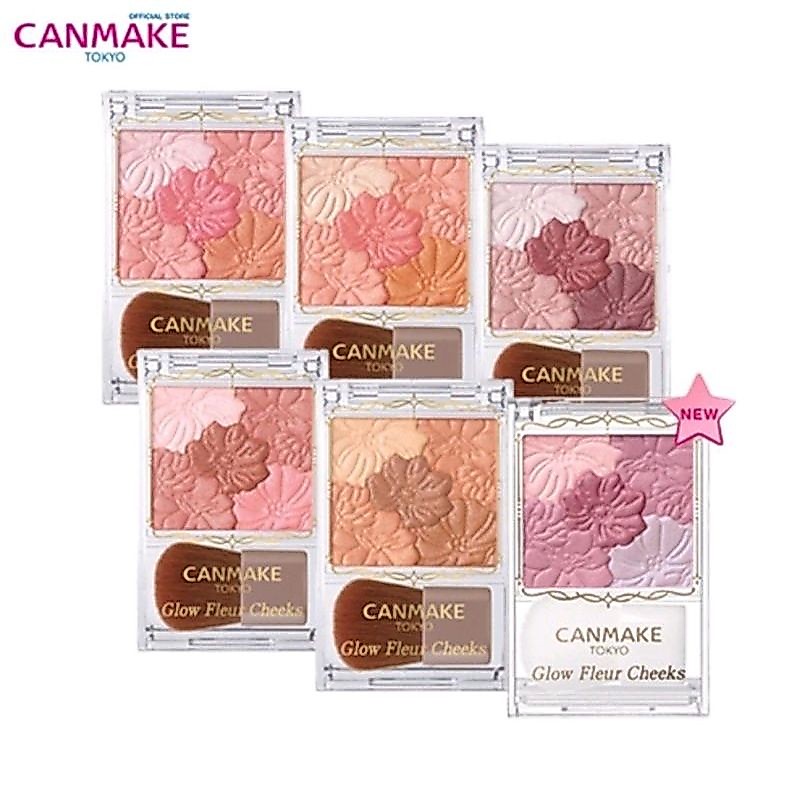 Canmake Glow Fleur Cheeks บลัชออนเนื้อฝุ่นโปร่งแสง ยอดฮิตจากประเทศญี่ปุ่น