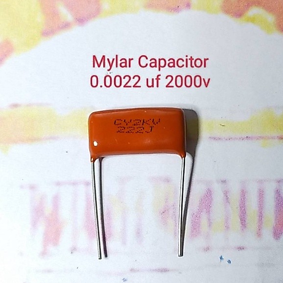 0.0022uf 2000v  (222j 2kv)Mylar Capacitor ราคาต่อชิ้น