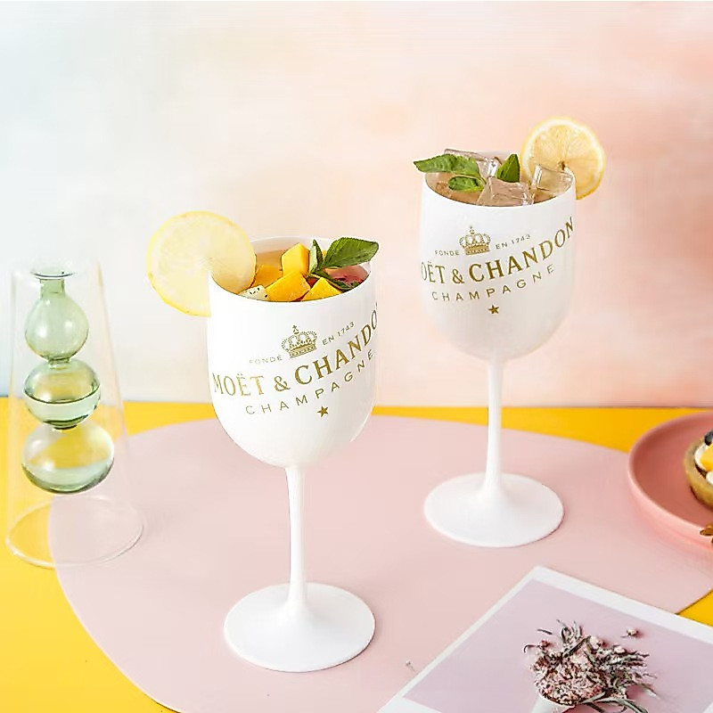 Moet Glass Ball Bar KTV ปลอดภัยวัสดุเบียร์ค็อกเทลพลาสติกอะคริลิค Retro สไตล์เหมาะสําหรับเครื่องล้างจาน Scratch Resistance