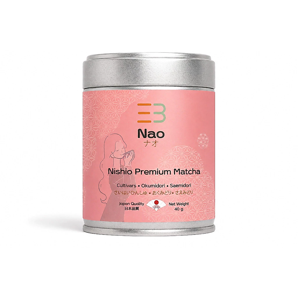 Nao Matcha นาโอะ มัทฉะแท้ 100% เกรดพรีเมียมจากนิชิโอะ ญี่ปุ่น หอมนัว Nutty ไม่ขม ไม่ฝาด ขนาด 40g