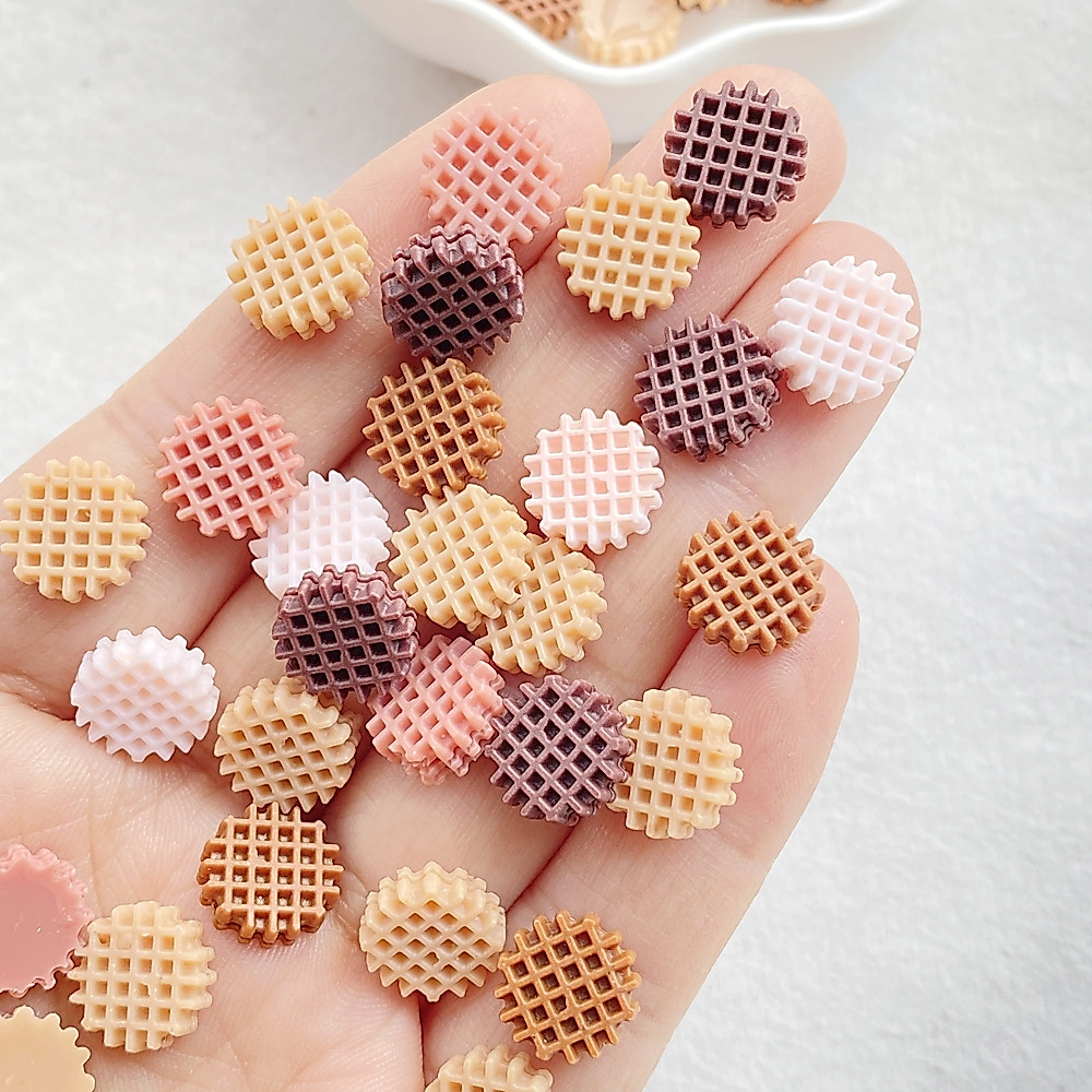 50ชิ้นมินิแต่งเล็บชุดน่ารักช็อคโกแลตบิสกิตตกแต่งอาหารเรซิ่นตกแต่งเล็บ