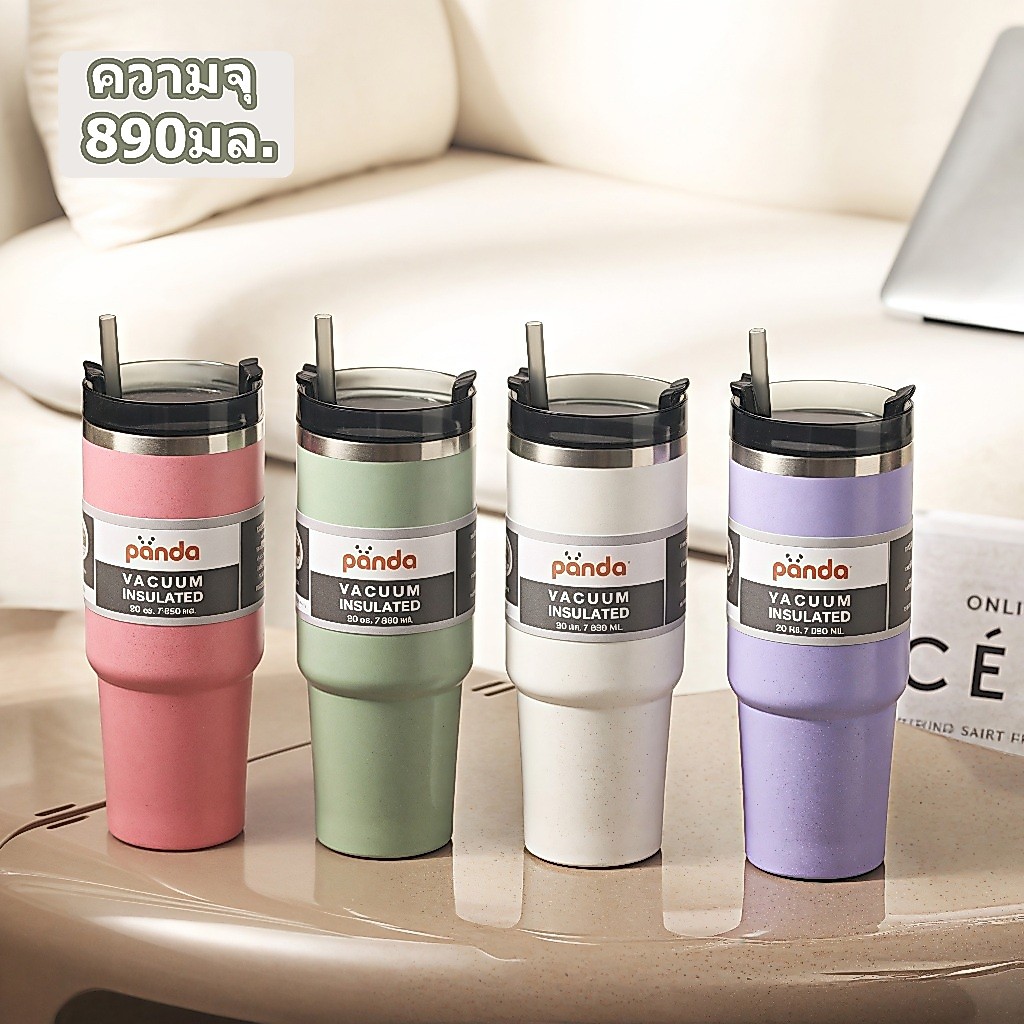 ขวดน้ำเย็น 890 มล. แก้วน้ำติดรถยนต์ 30 ออนซ์ ขวดน้ำสแตนเลส แก้วเก็บอุณหภูมิ 900 มล.