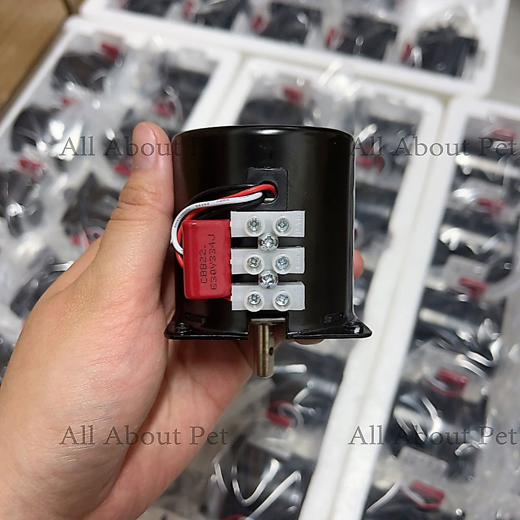 มอเตอร์เกียร์ ใช้ไฟ 220v 15/rpm มอเตอร์หมุนไข่ไก่ สำหรับก็ตู้ฟักไข่ อุปกรณ์บาร์บีคิว โฆษณาไฟฟ้า