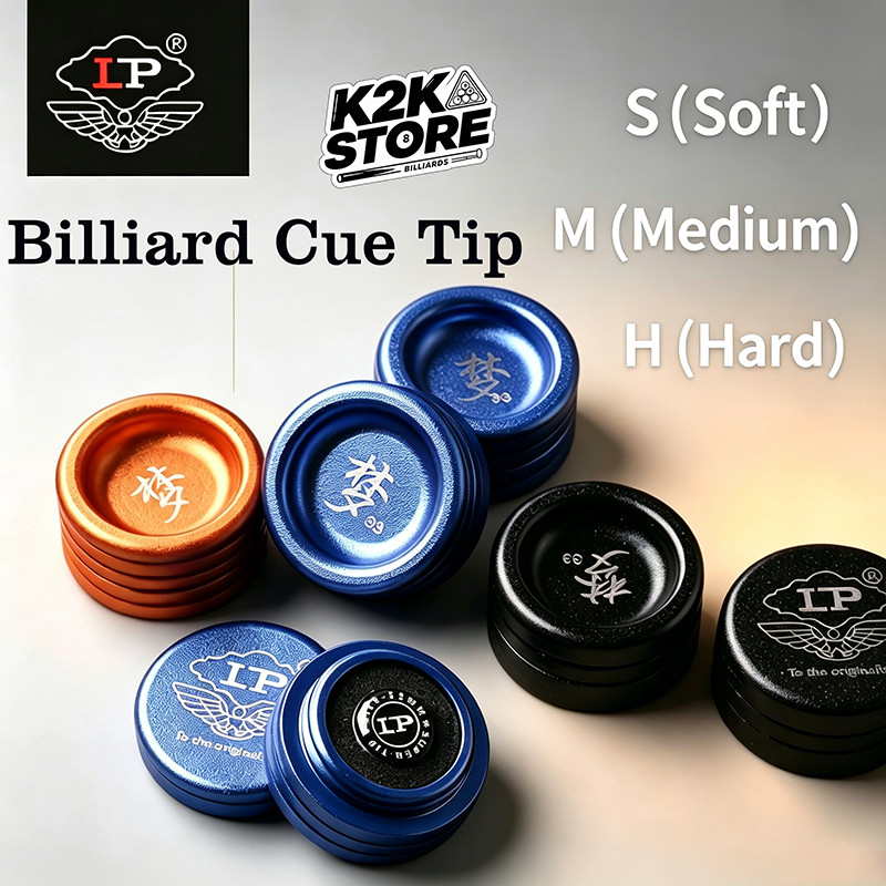 K2K STORE LP Dream บิลเลียด Cue Tip พร้อม Spacer, 11 มม.หัวเล็กหนังเคล็ดลับ S/M/H 3 ความแข็งสําหรับสนุ๊กเกอร์ & 8-Ball Cues