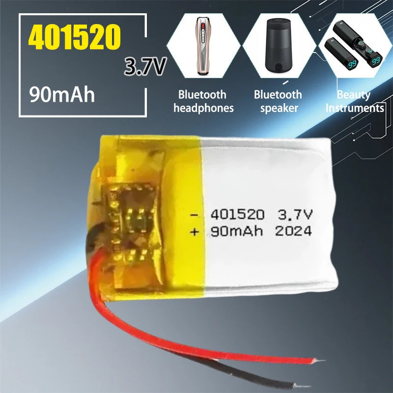 401520 3.7V 041520 401519 401420 แบตเตอรี่ลิเธียมโพลิเมอร์ 90มะห์ สําหรับชุดหูฟังบลูทูธเมาส์ไร้สายมื