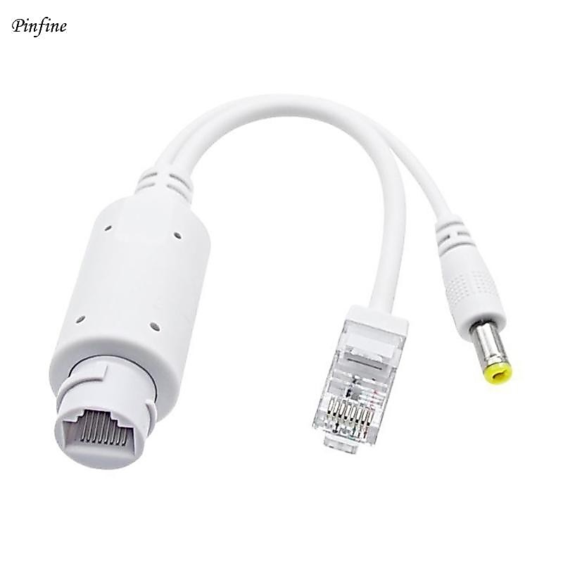 Pinfine Outdoor Ready 48V to 12V PoE Splitter Adapters IEEE802 3af สําหรับกล้องเฝ้าระวัง 12v ไม่ได้-poe อุปกรณ์ใช้