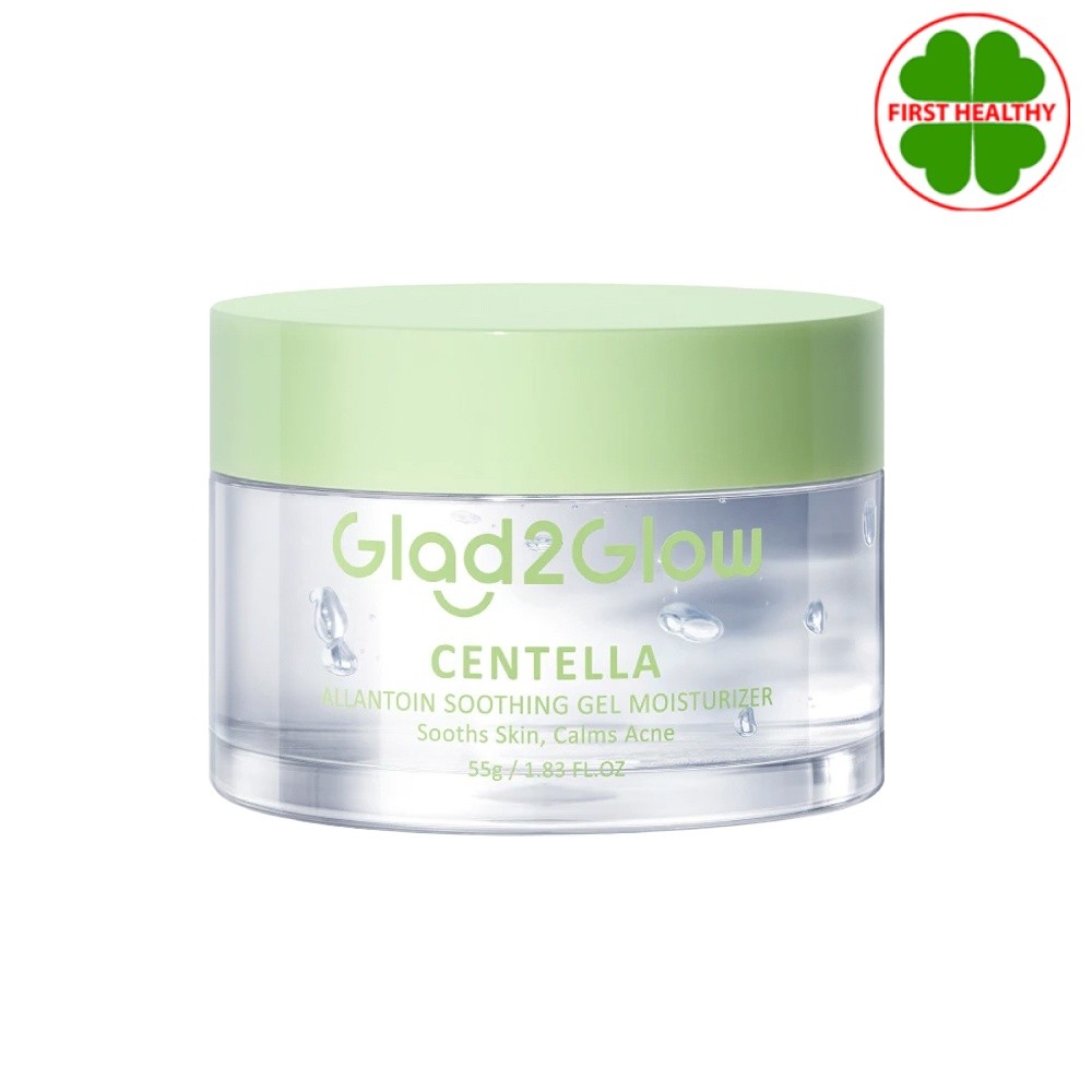 GLAD2GLOW Centella Allantoin Soothing Gel Moisturizer แกลดทูโกลว์ เซนเทลล่า ( 1 กระปุก 55กรัม )