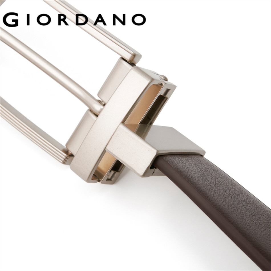 GIORDANO حزام رجالي جلد طبيعي بإبزيم دبوس — صورة 4