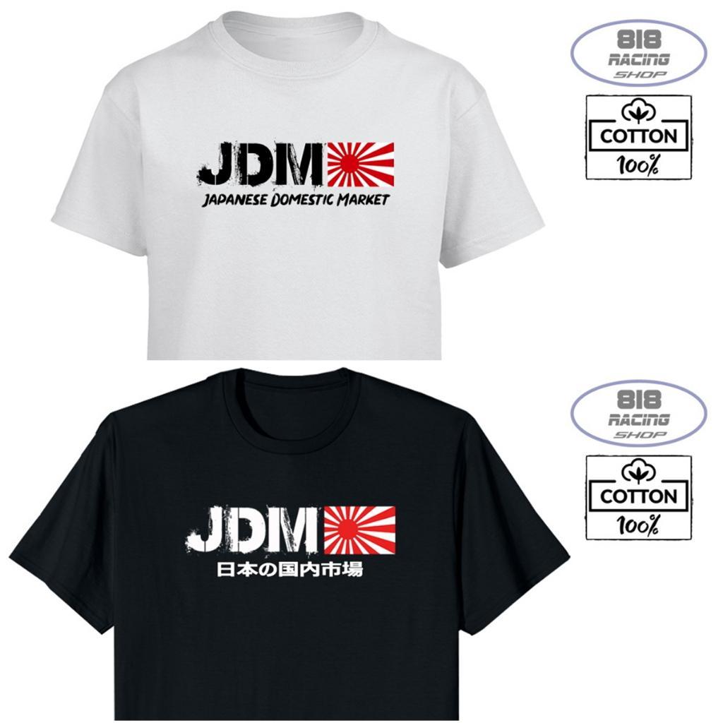 เสื้อยืดพิมพ์ลายกราฟิก JDM Market Racing ผ้าฝ้าย 100% เสื้อลำลอง พร้อมส่ง มีไซส์ S-5XL