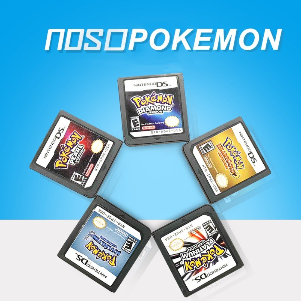 สําหรับตลับหมึกเกม Pokemon DS เข้ากันได้กับ 3DS 2DS DS SoulSilver HeartGold Platinum คลาสสิก RPG Ret