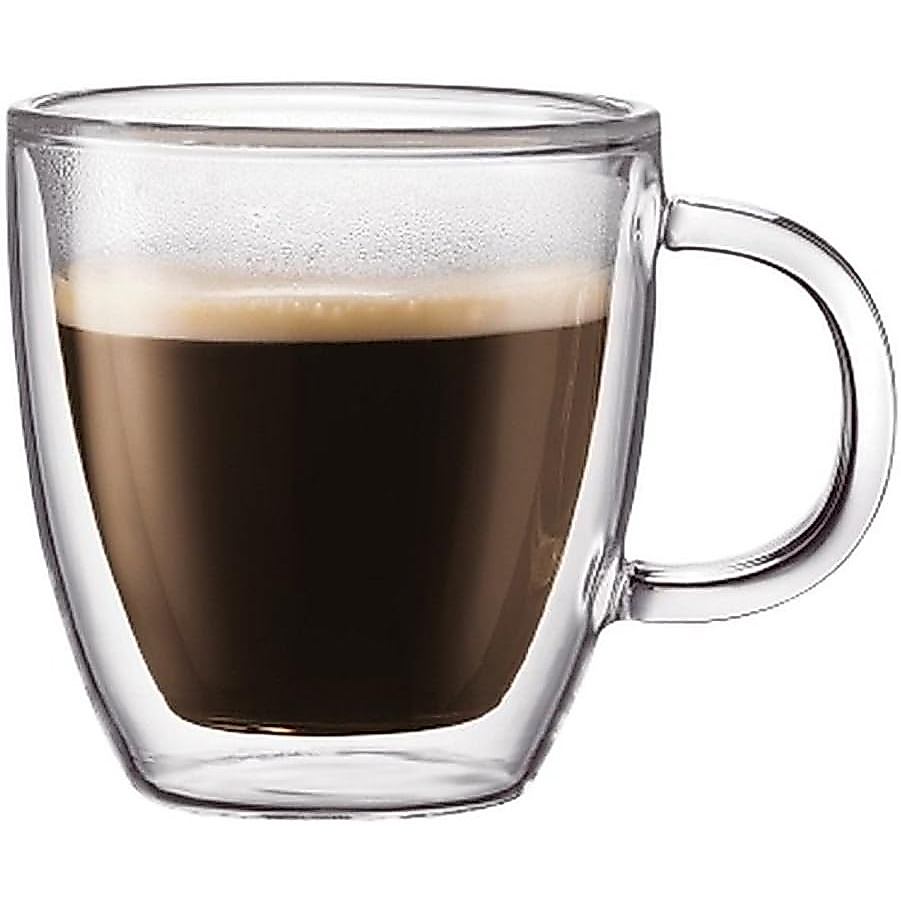 Bodum Bistro - แก้วเทอร์โมผนังคู่ - สําหรับเครื่องดื่มร้อนและเย็น - โปร่งใส - แพ็ค 2 - 150 มล.