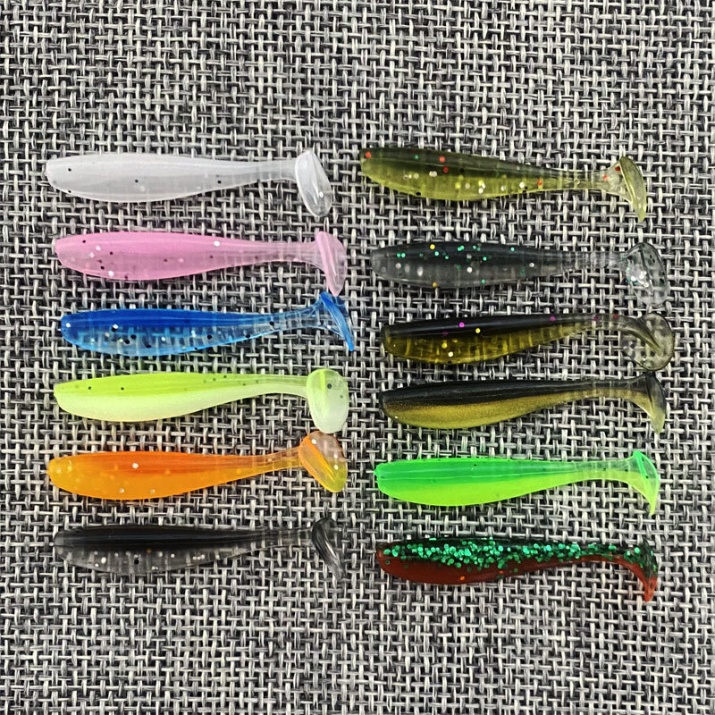 เหยื่อหนอนยาง Micro Soft Bait หางเข็ม 40มม. 0.5ก. ล่อปลาเก่ง กัดดี ชุด 10 ตัว ราคาประหยัด