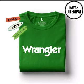 WRANGLER แรงเลอร์ เสื้อยืดผู้ชายแขนสั้น ดิสโทร ผู้ใหญ่ผู้ชายเสื้อยืดโลโก้ด้านบนสบาย