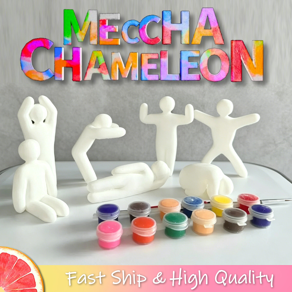 Steam เกมใหม่ Meccha Chameleon Merch DIY ซ่อนและค้นหา Action Figurines ภาพวาด 3D พิมพ์รูป 8 ชิ้นชุดของขวัญวันเกิด