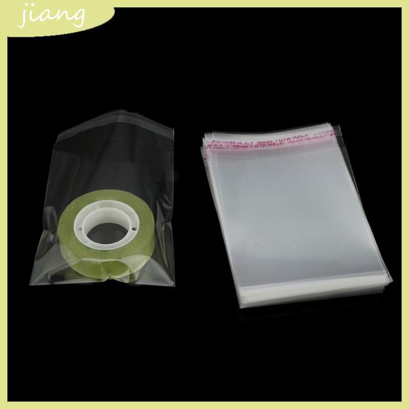 JN 100ps Clear Self กาวจํานวนมาก DIY เครื่องประดับซีลถุงพลาสติก 8x12 ซม. 3 1 x4 7