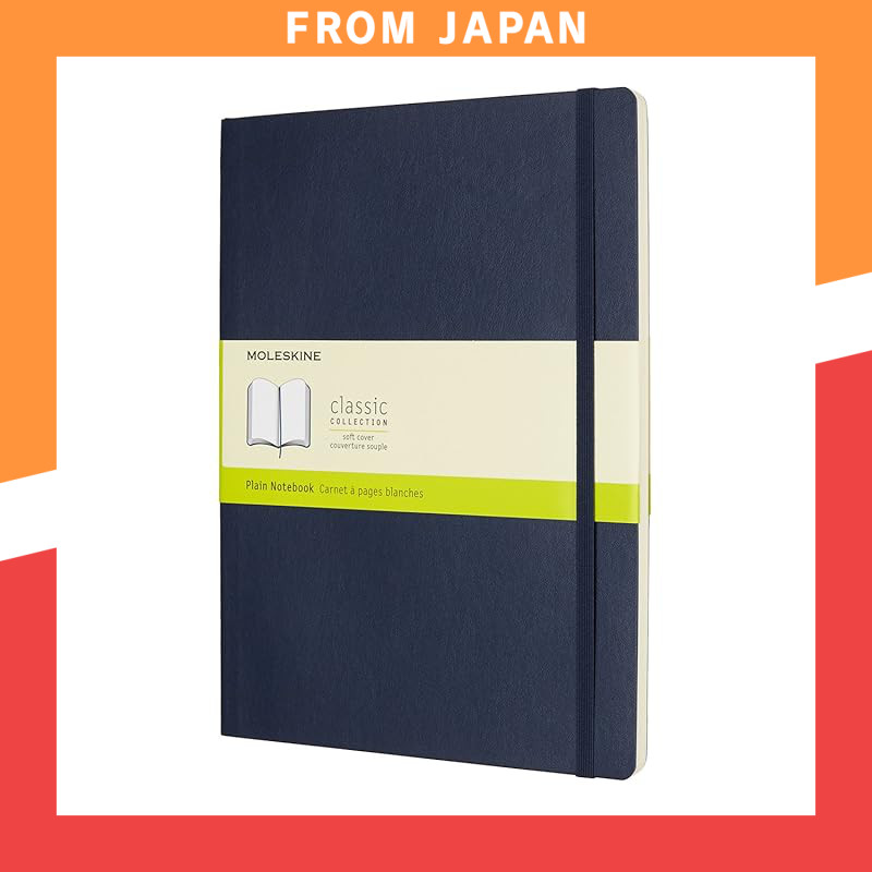 Moleskine Classic Notebook Softcover Plain XL Size Sapphire Blue QP623B20